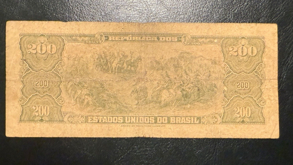 Brazil RARE SERIES RANGE 321-520, 200 cruzeiros, P154a C038 1955 ser 432, F1