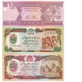 CLOSEOUT Afghanistan set 500 afghanis P60 + 1000 P61 1991 +  1 afghani 2002 P640