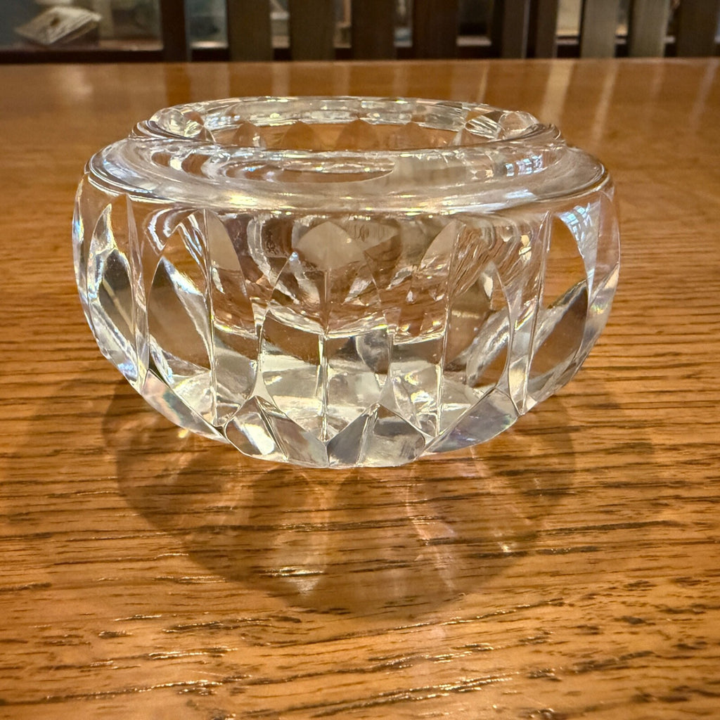 Waterford Heavy Cut Crystal Round Ashtray 3.5" x 2" high, coin dish1