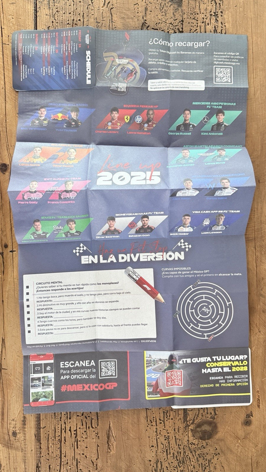 Formula One Grand Orix Gran Premio Mexico 2025 Pocket Booklet 2
