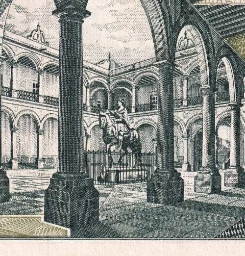 Mexico 2000 pesos 1983–1987 P-82/P-86 XF or better Sierra/UNAM/O'Gorman B3323