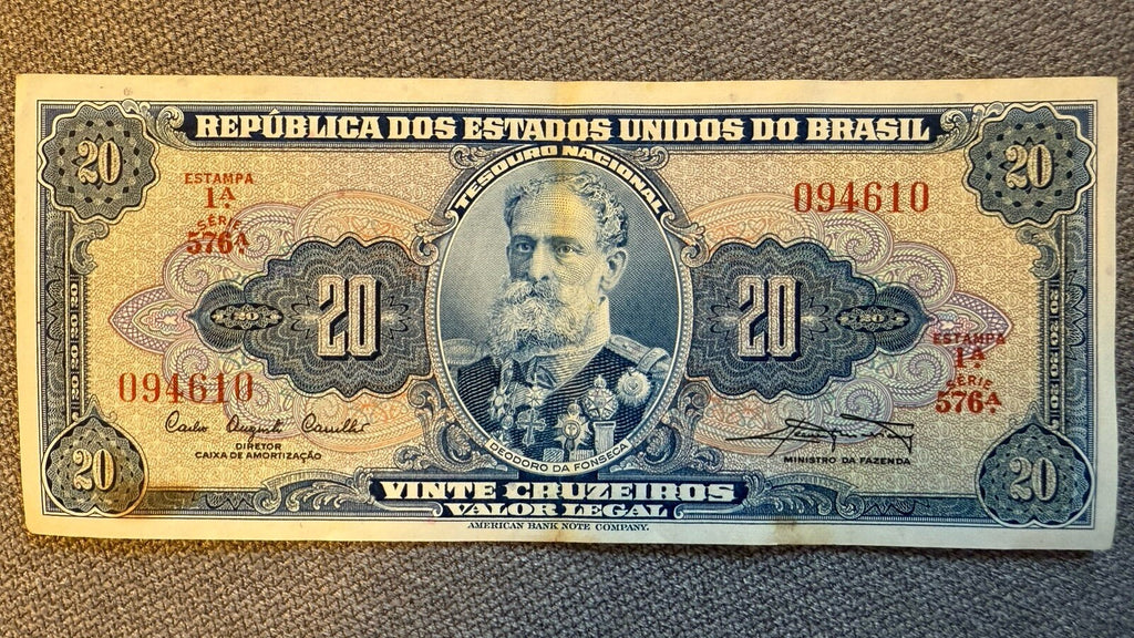 Brazil 20 Cruzeiros - ND 1961 - AU/UNC - P-168a combine C022-3 s461–960 R20V3.5A2