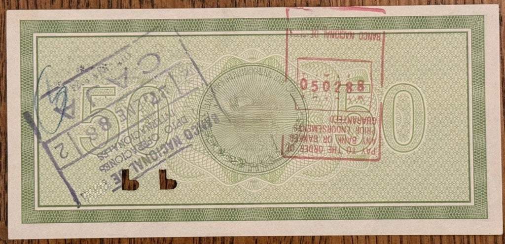 Communist Soviet Tourists used these travelers checks (denomination 50)1