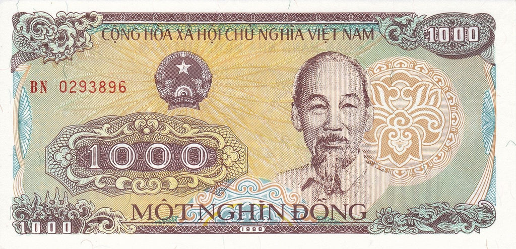 Vietnam COMMUNIST 1000 2000 5000 dong P-106 P-107 P-108 VF #60300 Ho Chi Minh1