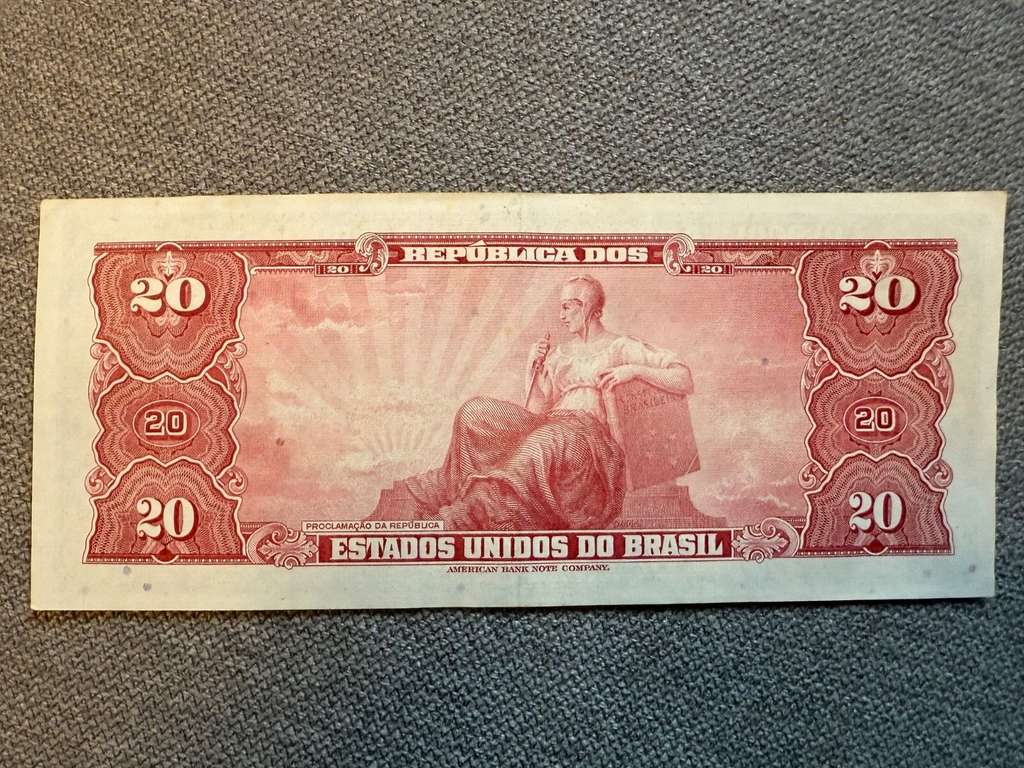 Brazil 20 Cruzeiros (1 bill) 1961-1963 XF/AU  combine shipping P-168 R201