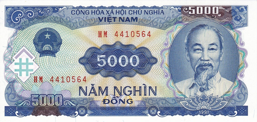 Vietnam COMMUNIST 1000 2000 5000 dong P-106 P-107 P-108 VF #60300 Ho Chi Minh5