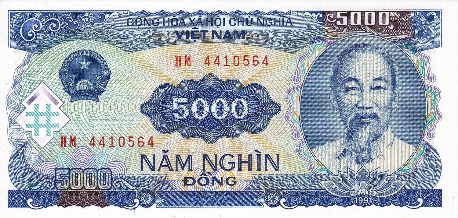 Vietnam COMMUNIST 1000 2000 5000 dong P-106 P-107 P-108 VF #60300 Ho Chi Minh5