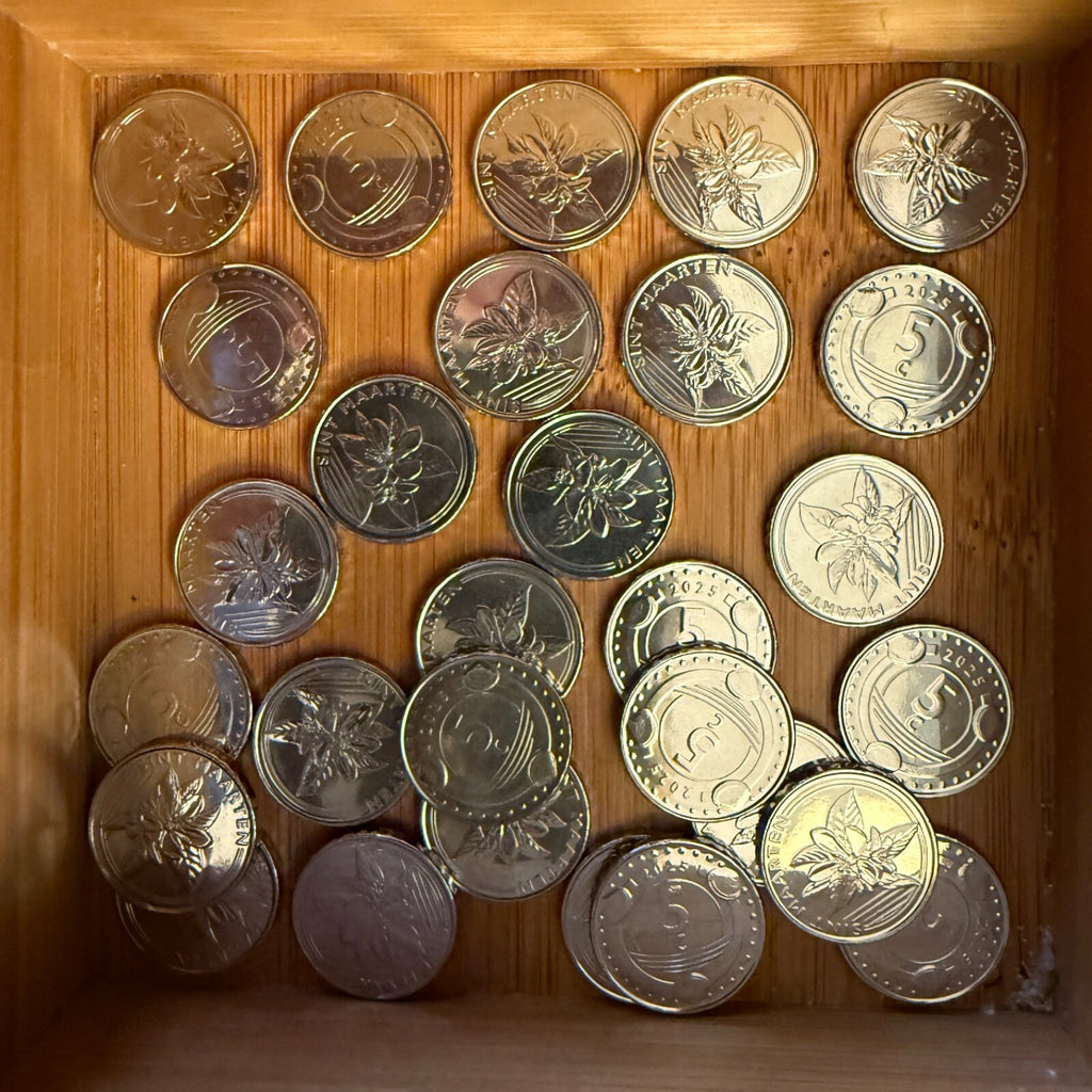 SINT MAARTEN 7 Coin Set — 1 5 10 25 50 cent 1 & 5 gulden 2025 UNC - No Curacao7