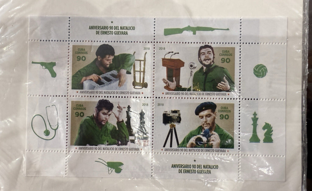 1Cuba Souvenir Sheet 2018 Che Guevara 90th anniversary Birth - Stamps P300D1
