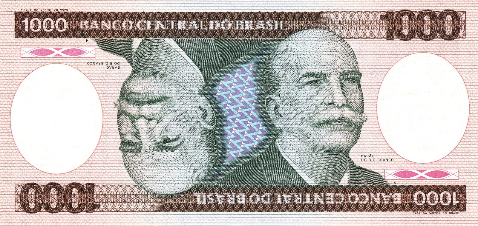 Brazil 1000 cruzeiros 1985 P-201c C164 AU-UNC \s350r0