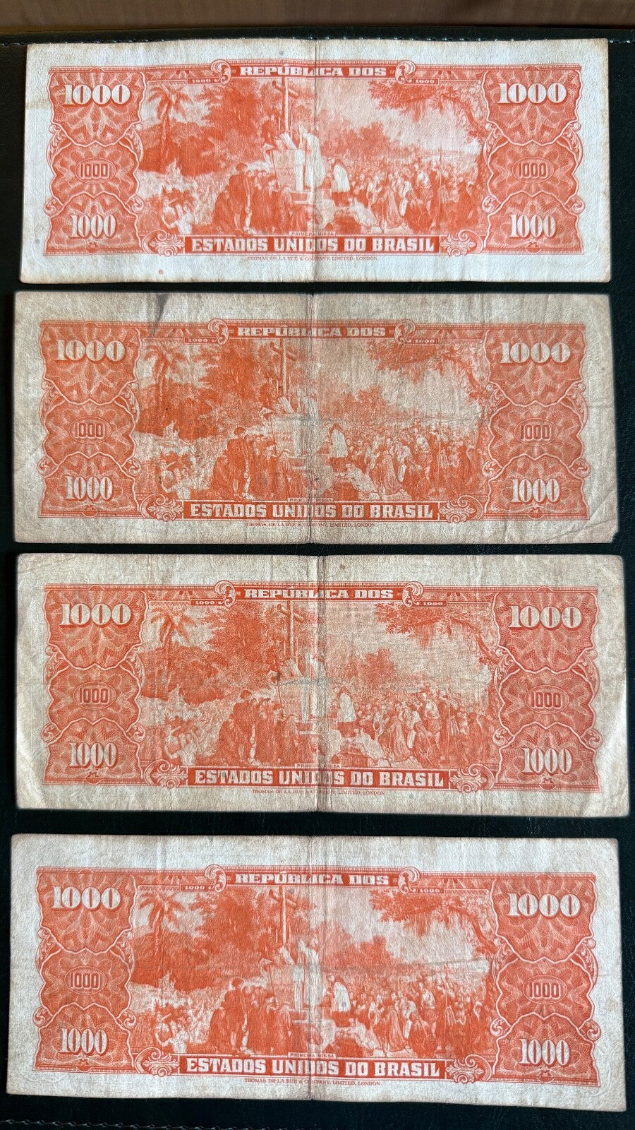 Brazil 1000 cruzeiros P-165 1960 & P-181 1963. Choose one. C105–6 \p/mbc201