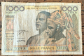 NO TARIFFS TO U.S.! West African States IVORY COAST 1000 francs P-103Am s/n830180