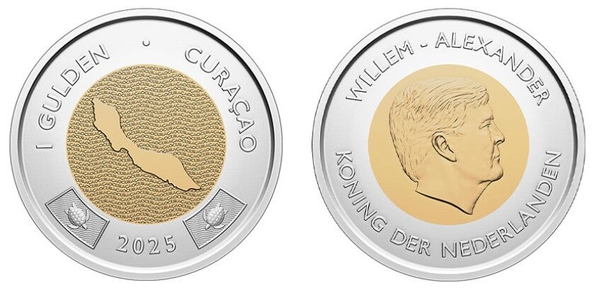 FULL ROLL CURACAO 25 pcs 1 gulden 2025 UNC (no Sint Maarten versions)1