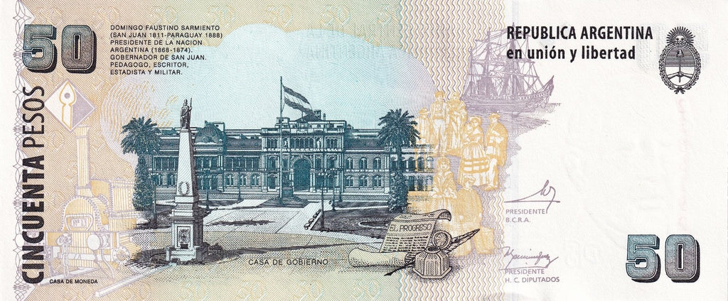 Argentina 50 pesos P-356 P-356a (6) 2013-2014 UNC B0411