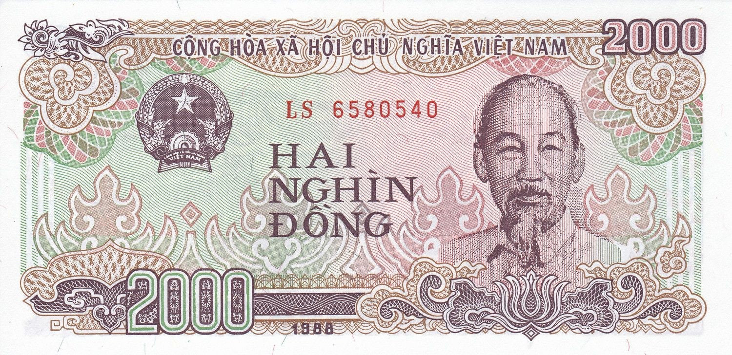 Vietnam COMMUNIST 1000 2000 5000 dong P-106 P-107 P-108 VF #60300 Ho Chi Minh3