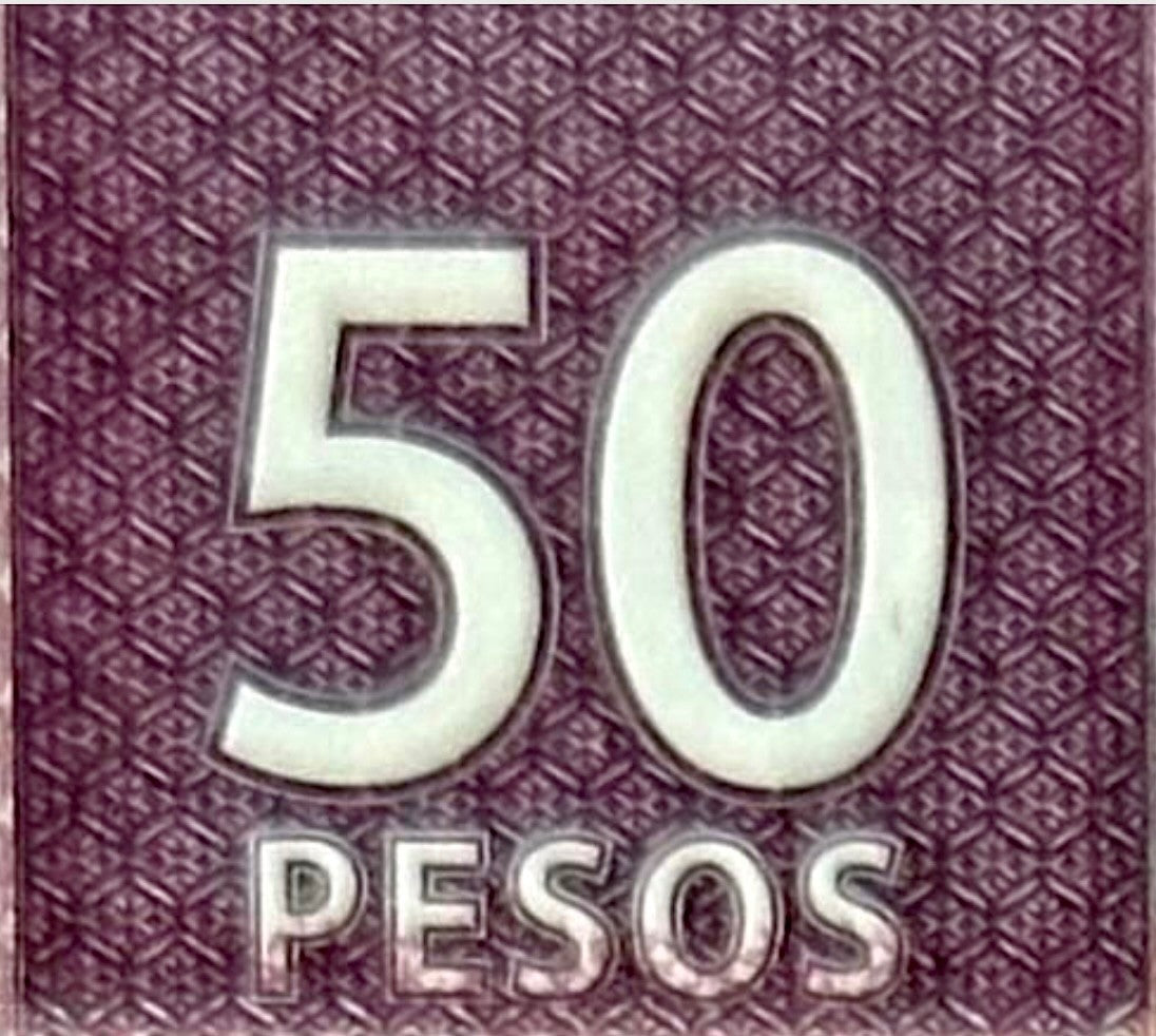 AXOLOTL AJOLOTE Mexico 50 Pesos — commemorative — UNC P133 W138 2024 “fish”11