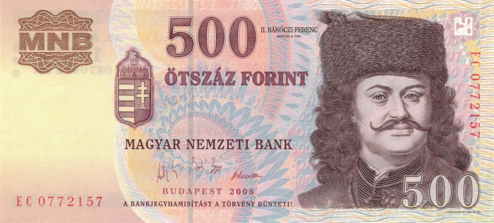 Hungary 500 Forint 2006 P-194 UNC Uprising against Russian occupation EB0561