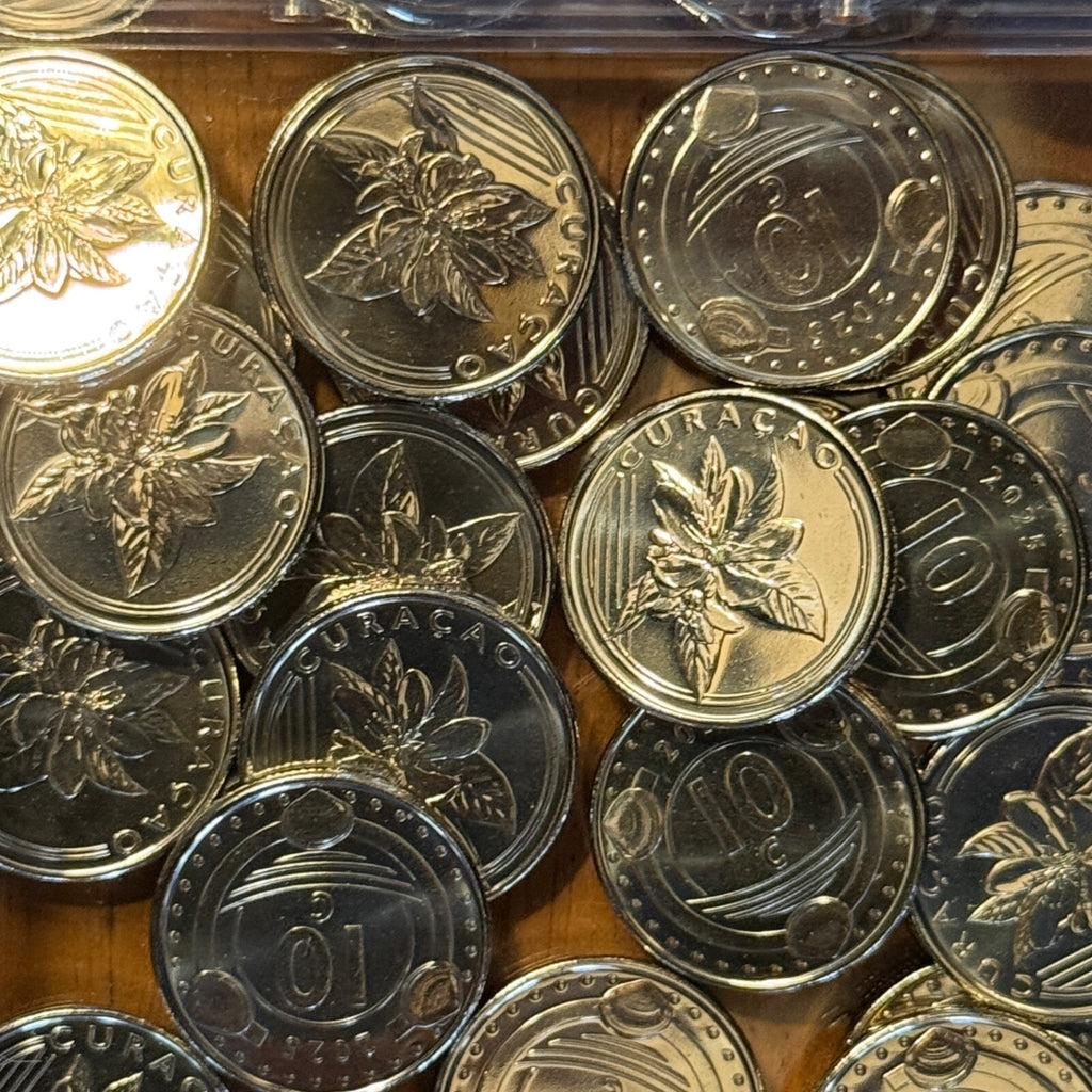 CURACAO 10 cent 2025 UNC - World's Newest Currency March 2025! N# 462586 Combine0