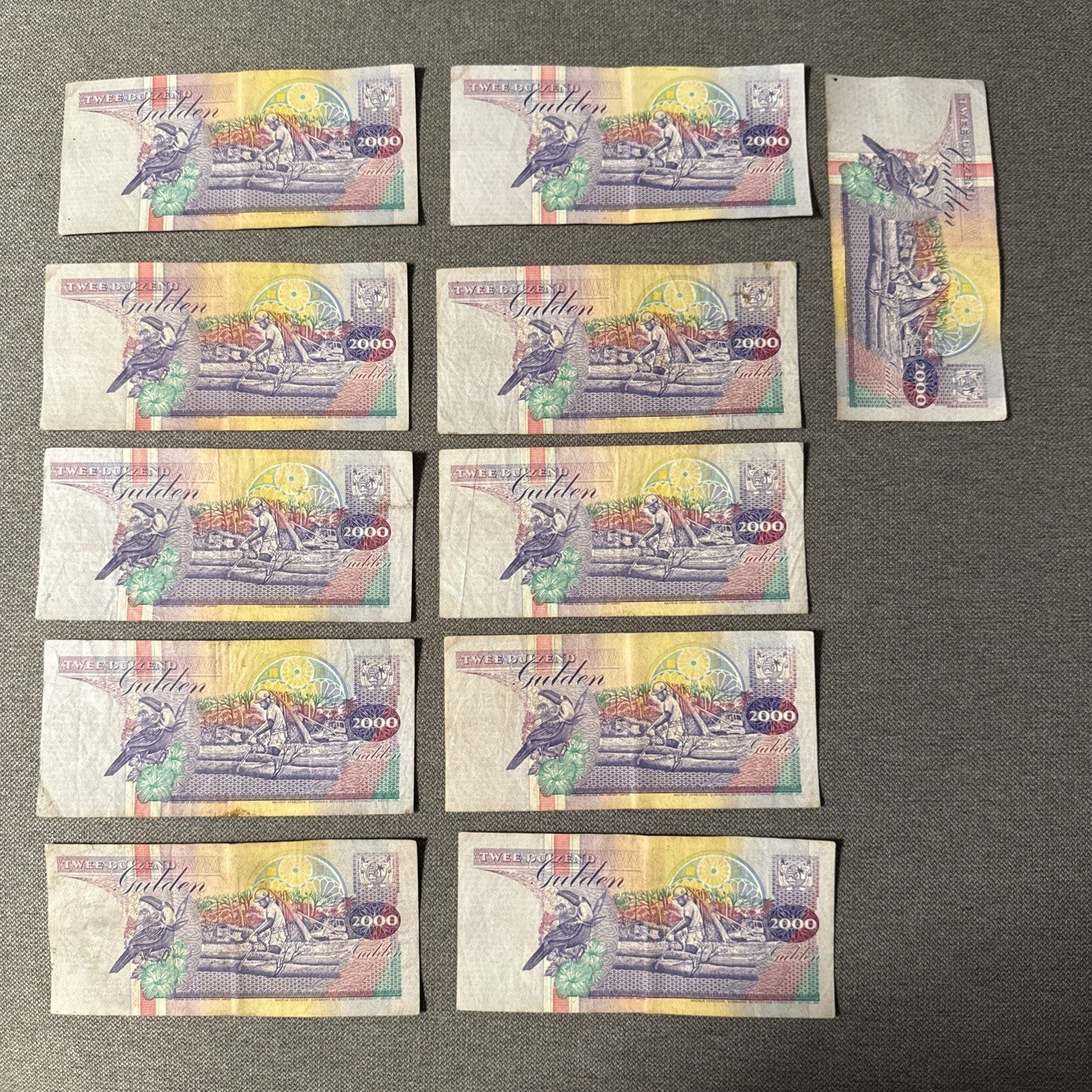 RARE Suriname 2000 Gulden 1995 P-142 VF1