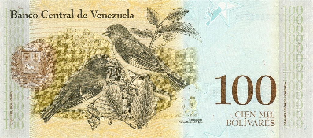 Venezuela 100000 bolivares fuertes 2017 P-100 UNC bundle 100 pcs lot 100,0001