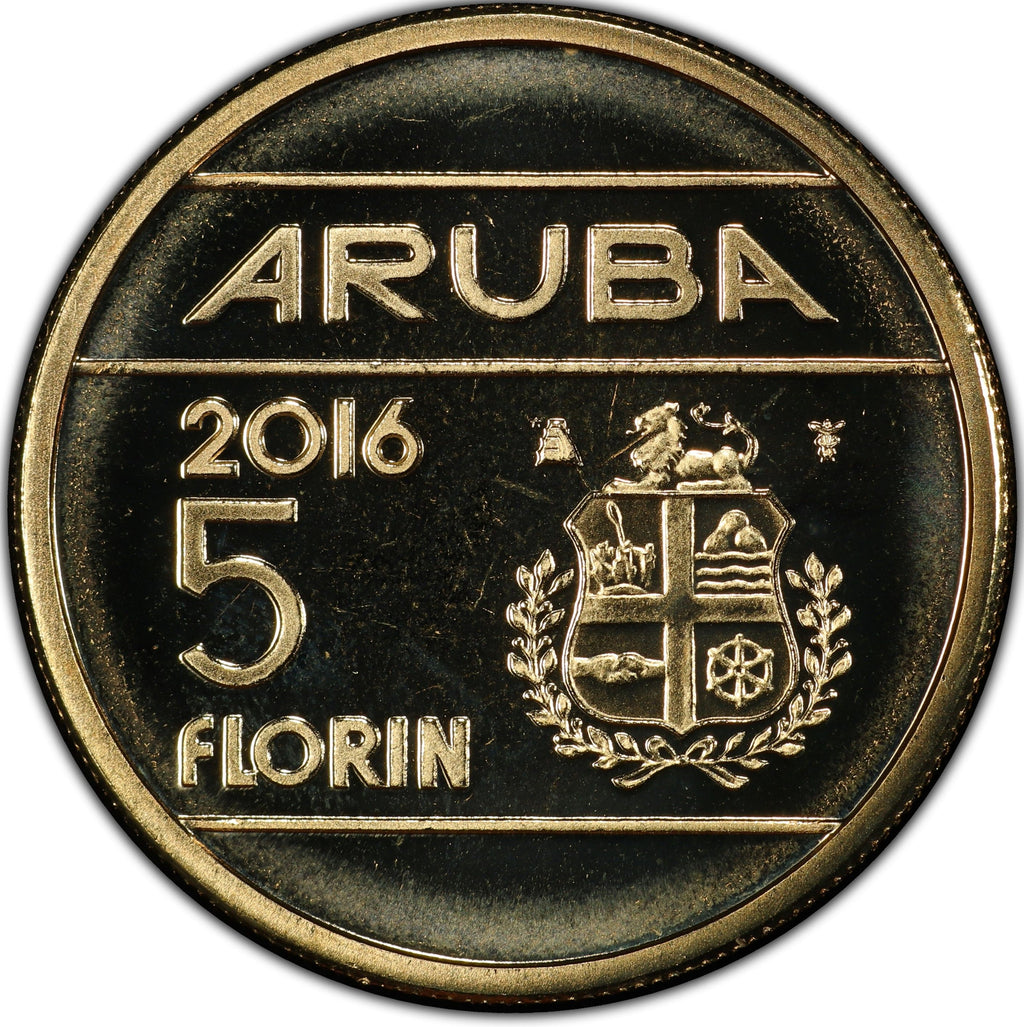 Aruba 6 pcs UNC Coin Set—NEW KING, NO QUEEN!—5 10 25 Cents—1 5 Florins