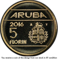 Aruba KM#58 5 Florins 2014-2024 XF Extra Fine