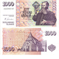 Iceland P-59(6) 1000 Kronur 2001 (2009) UNC sig. MG—Cathedral