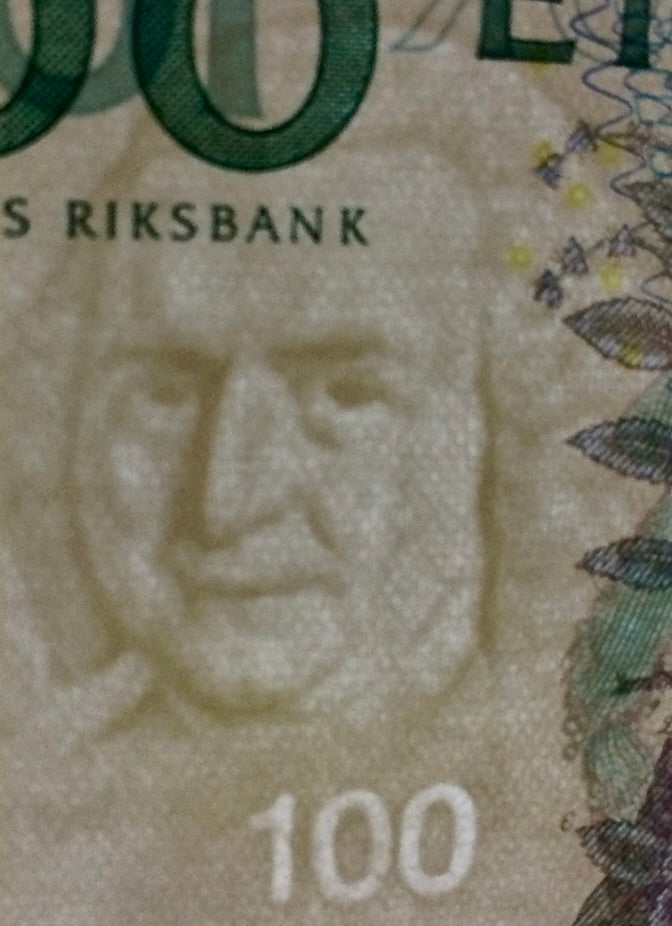 Sweden P-65 100 kronor 2001-2014 VF Very Fine | Bee | Flower | Carl von Linné