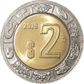 Mexico KM#604 2 pesos coin 2019-2025 UNC