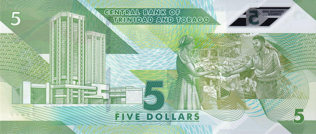Trinidad and Tobago P-61a 5 Dollars 2020 UNC Polymer