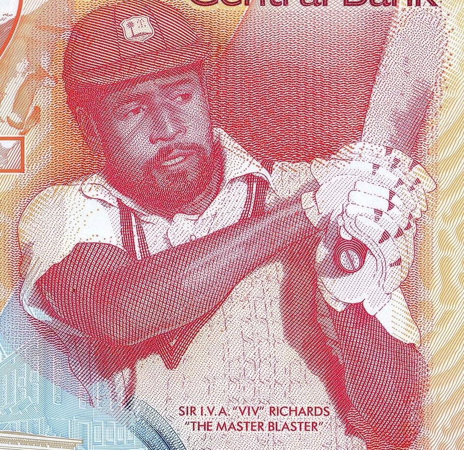 East Caribbean P-61 2 dollars 2023｜Polymer｜Cricket｜Marine Life｜Banknote of the Year