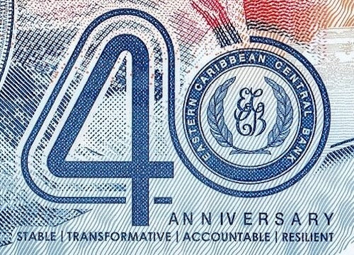 East Caribbean P-61 2 dollars 2023｜Polymer｜Cricket｜Marine Life｜Banknote of the Year