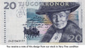Sweden P-61 20 Kronor 1991-1995 VF—Selma Lagerlöf—Nils Holgersson