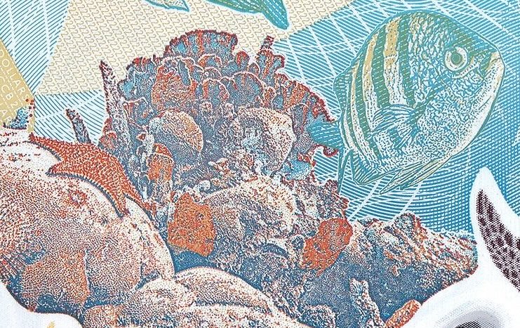 East Caribbean P-61 2 dollars 2023｜Polymer｜Cricket｜Marine Life｜Banknote of the Year