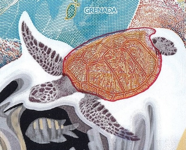 East Caribbean P-61 2 dollars 2023｜Polymer｜Cricket｜Marine Life｜Banknote of the Year