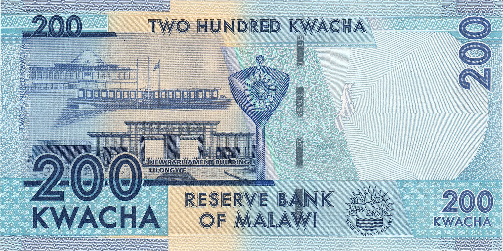 Malawi P-65A 200 Kwacha 2022 UNC—Rose Chibambo—New Parliament