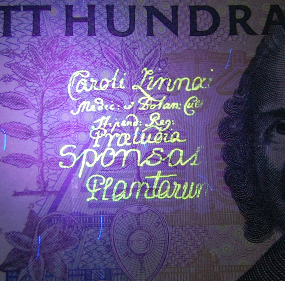 Sweden P-65 100 kronor 2001-2014 VF Very Fine | Bee | Flower | Carl von Linné