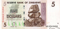 Zimbabwe P-65 1 Dollar 2007 VF Brown and Green