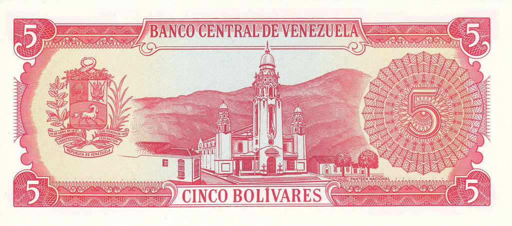 Venezuela P-70 5 bolívares 1989 UNC