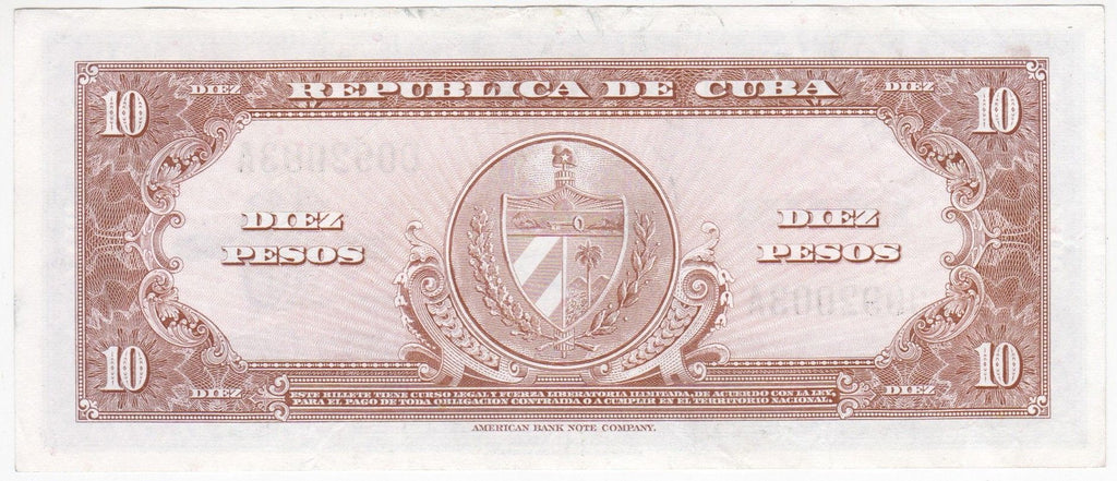 Caribbean P-79a 10 p 1949 F-VF (Fine to Very Fine)｜red serial number