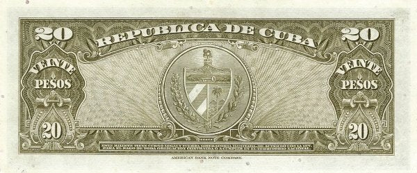 Caribbean P-80c 20 p 1960 VF Very Fine ivory/beige signature CG