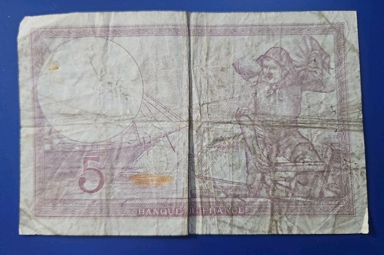 France P-83 5 Francs 1939 F Fine