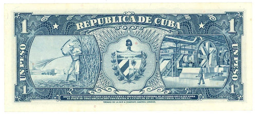 Caribbean P-87b 1 pesos 1957 CIRC—Plaza Cívica
