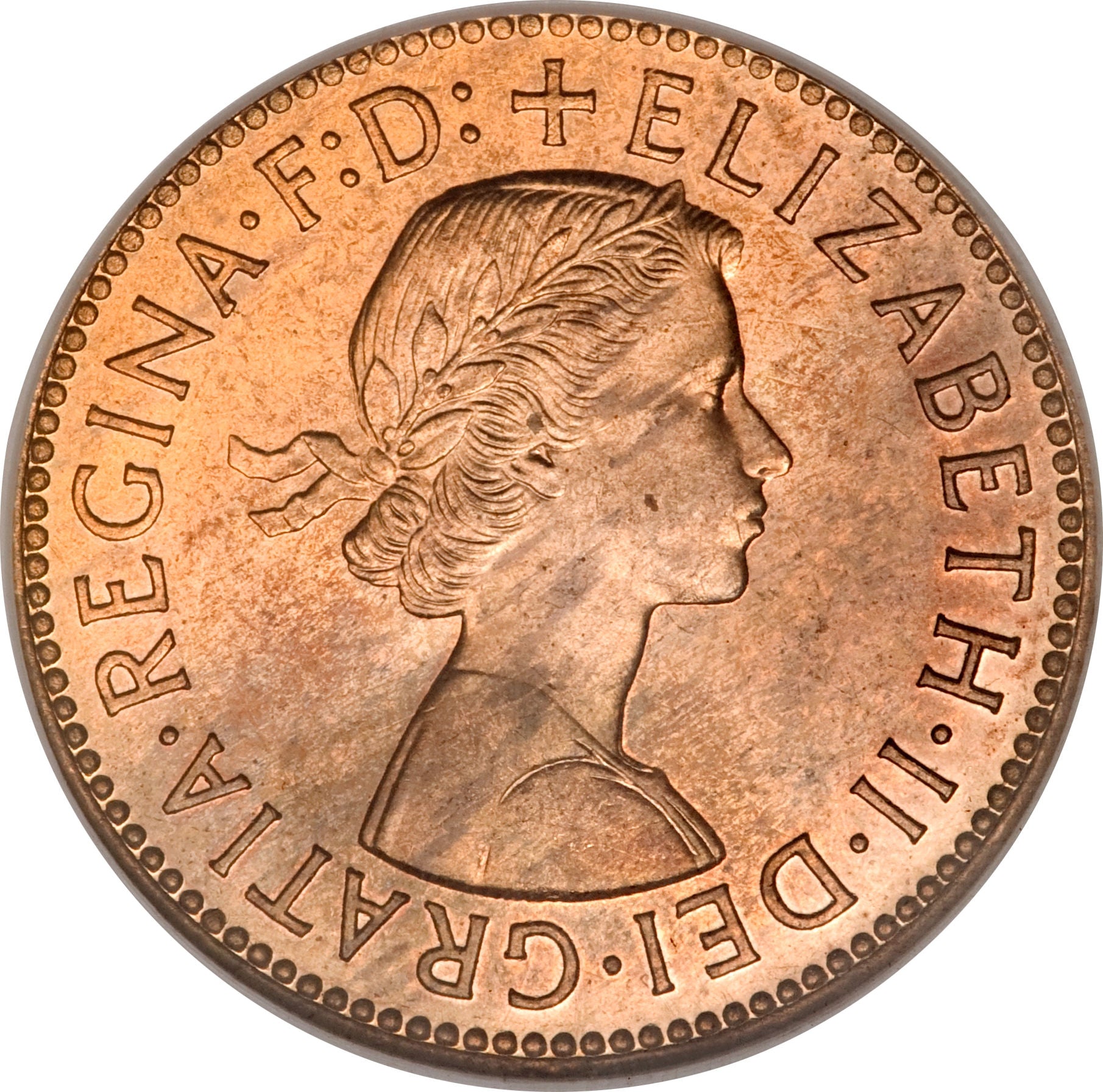 UK KM#896 Halfpenny 1/2 Penny ½ Penny 1954-1970 VF Very Fine—Elizabeth II—Pre-decimal