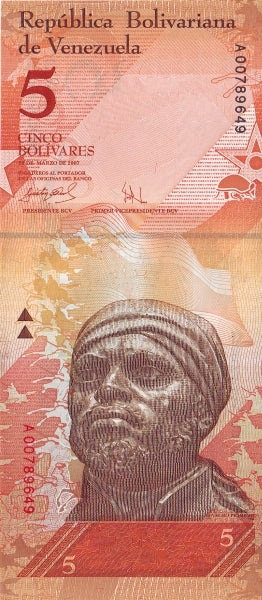 | 100 pcs lot bundle strap UNC—100x Venezuela P-89 5 Bolivares Fuertes 2013 UNC