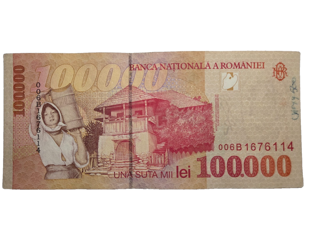 Romania P110 100000 lei 1998 VF Very Fine
