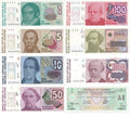 Argentina Australes 8 pcs Set +Bonus 1 5 10 50 100 500 1000 XF-UNC