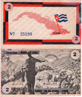 Caribbean Bono Movimiento 26 de Julio—1953 Cuban Revolution Bond 2 Pesos 1953-8—Commemorative Military Issue—signed Fidel Castro N958