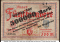 Germany—Notgeld—Bremerhaven Geestemünde—500000 Mark o/p 500—Keller 596—Ships