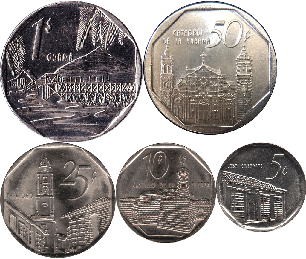 Caribbean ||| KM#575-579 5 pc Coin Set 5 10 25 50 Centavos + 1 Peso for visitors ｜VF or Better